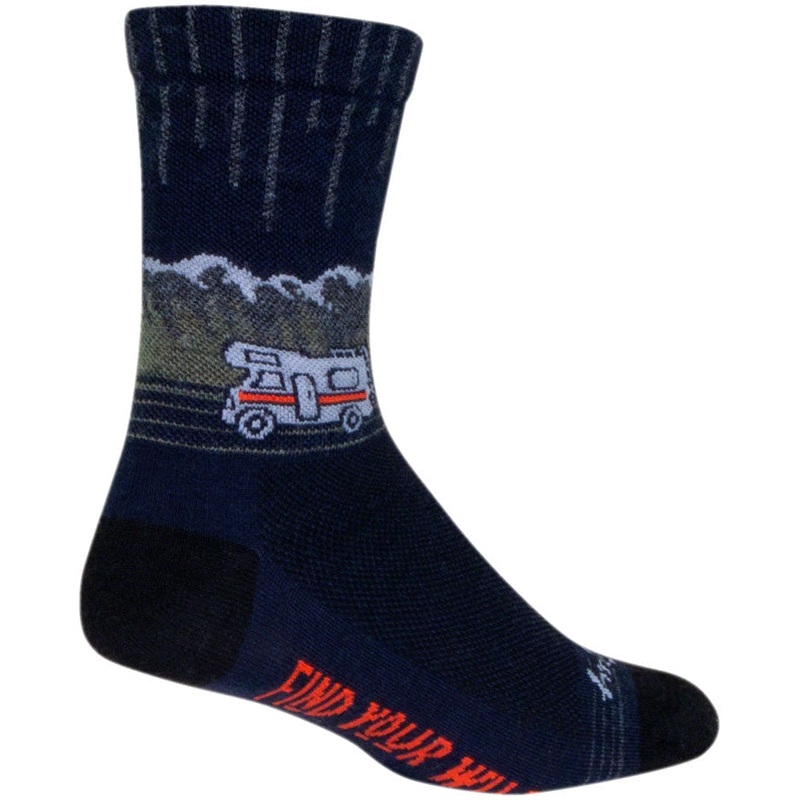 Wild Wool Bike Socks – Black Black Small / Medium
