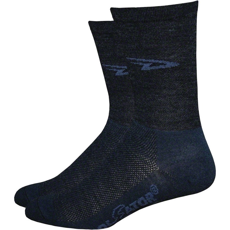 Wooleator D-Logo Bike Socks – Black Black Medium