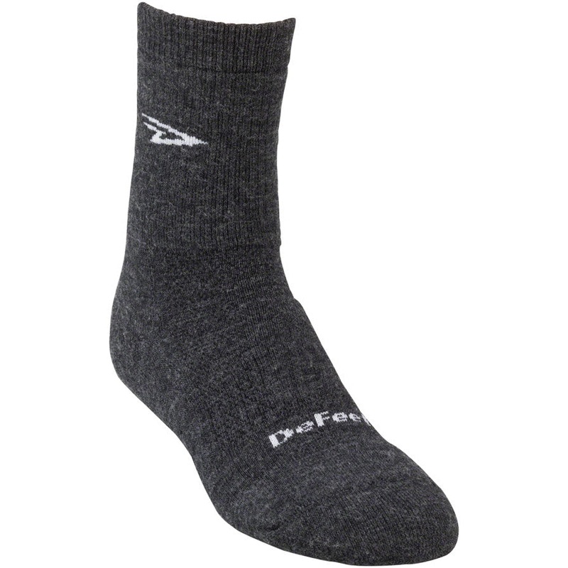 Woolie Boolie D-Logo Bike Socks – Dark Gray Dark Gray Small
