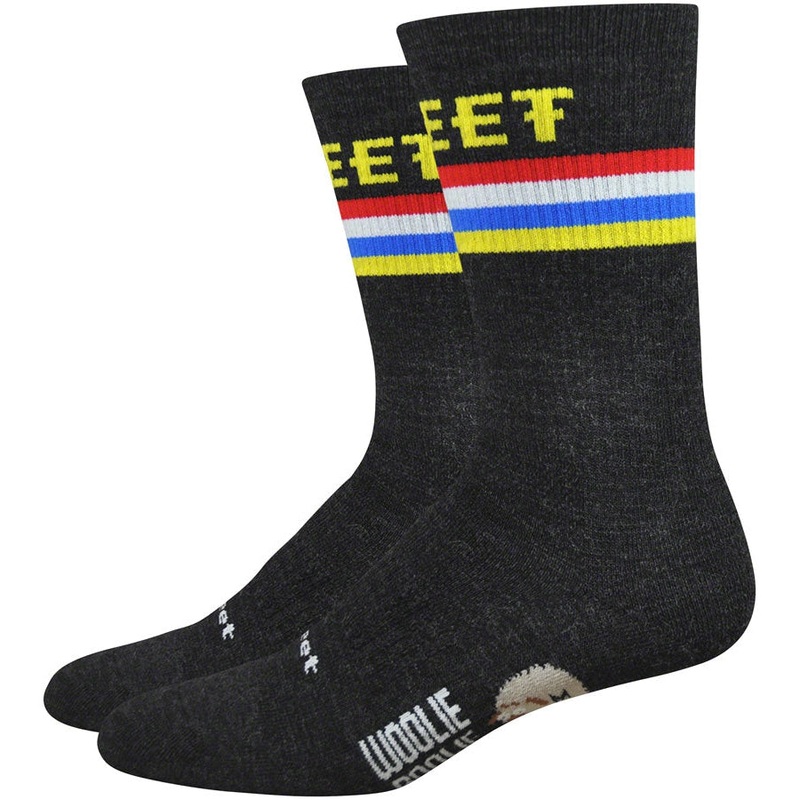Woolie Boolie DeFeet Podium Bike Socks – Black/Yellow Black/Yellow Small