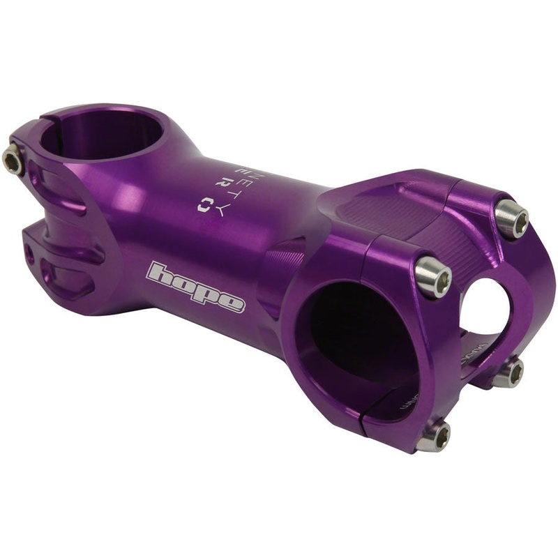 XC Mountain Bike Stem – 31.8 Clamp, +/-0, 1 1/8″, Purple 31.8mm 0 Degreess 70mm