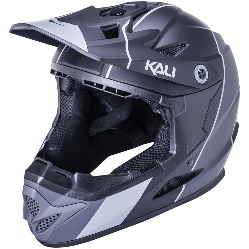 Zoka Stripe Full-Face Mountain Bike Helmet – Gray Gray Small
