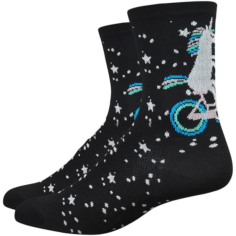 Aireator Unicorn Women’s Bike Socks – Black Black Small