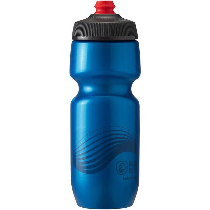 Breakaway Wave Bike Water Bottle – 24oz, Deep Blue/Charcoal Blue 24oz