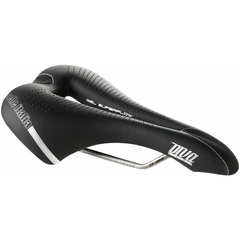 Diva Gel Superflow Saddle – Titanium Black Womens S3 Black
