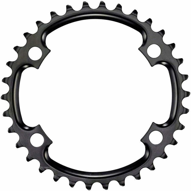 11-Speed 34t 110mm Asymmetric BCD Steel Chainring Black 110mm 34t