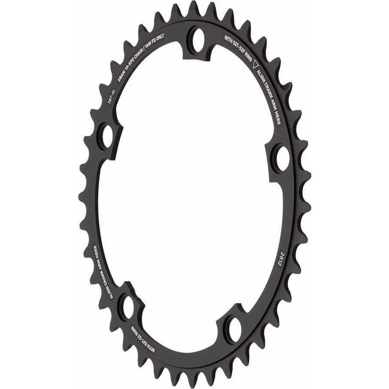 Red Yaw 39T 10-Speed Hidden Bolt Chainring Use with 53T 53t