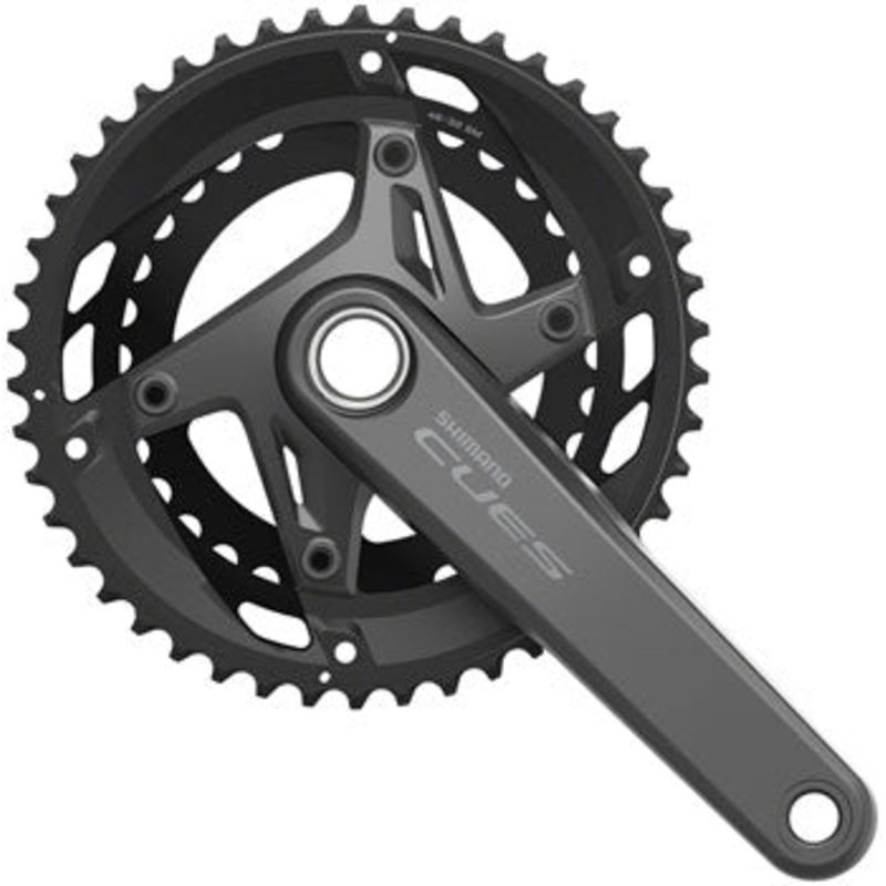 CUES FC-U6010-2 Crankset – 170mm 11-Speed 46/32t Asymmetric 110 BCD Hollowtech II BLK