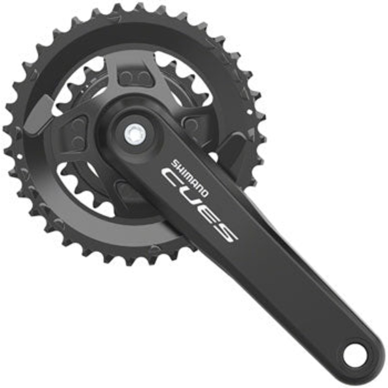 CUES FC-U4000-2 Crankset – 175mm 9/10/11-Speed 36/22t Riveted Square Taper JIS Spindle Interface BLK