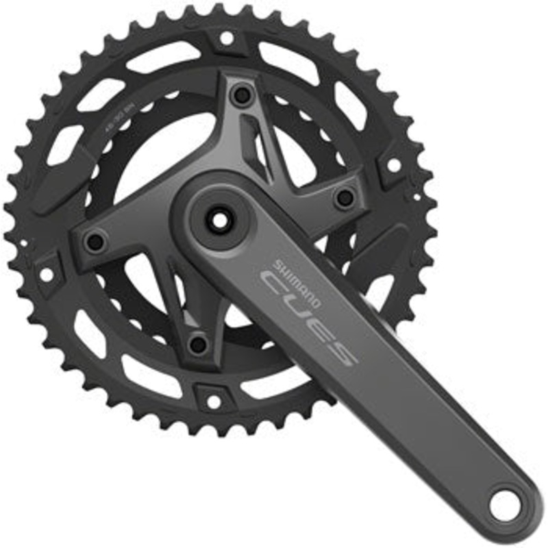 CUES FC-U6000-2 Crankset – 175mm 9/10-Speed 46/30t Asymmetric 110 BCD Hollowtech II BLK