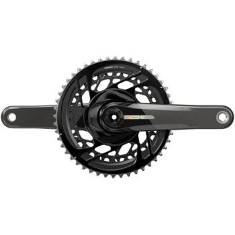 Force Bicycle Crankset – 170mm, 2x 12-Speed, 50/37t, Direct Mount, DUB Spindle Interface, Iridescent Gray, D2