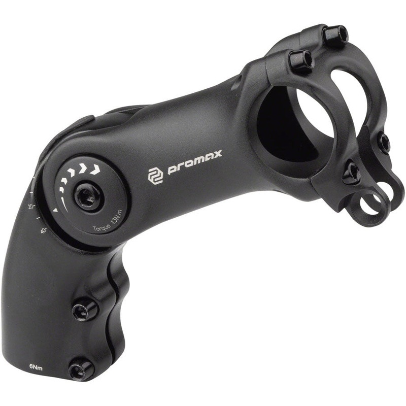 MA-504L 31.8mm Length 100mm Adjustable Threadless w/Light Mount Black 31.8mm 90 – 160 deg 100mm
