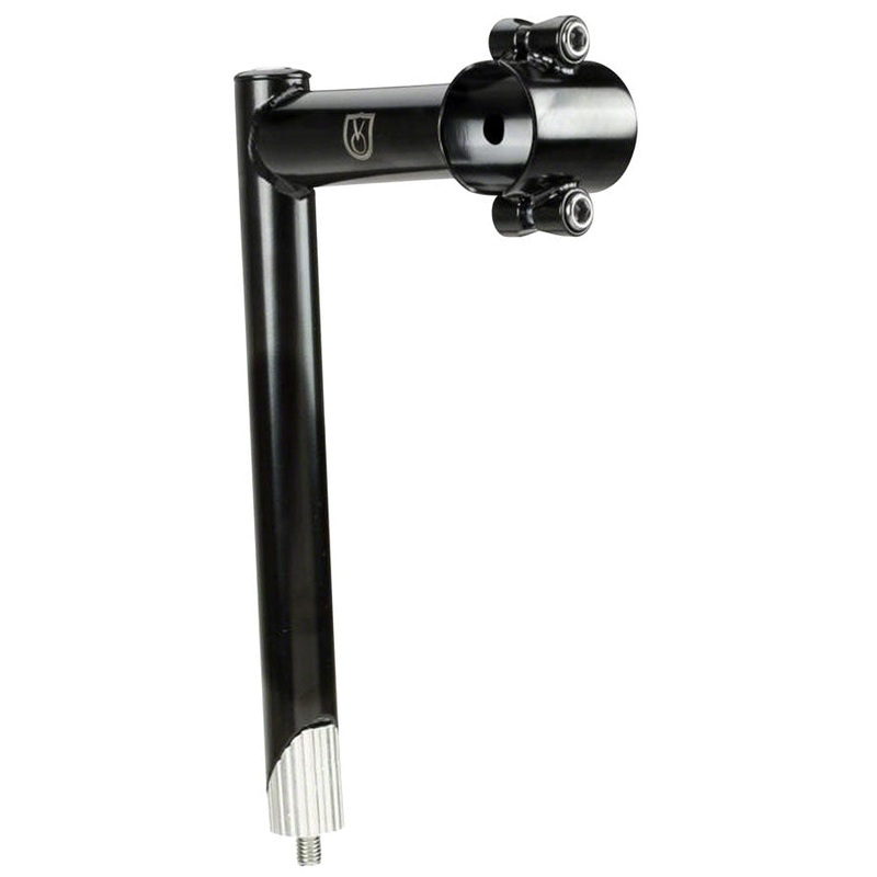 Quill Bike Stem – 31.8mm Clamp, 22.2-24tpi Quill, Black 31.8mm 0 Degrees 80mm
