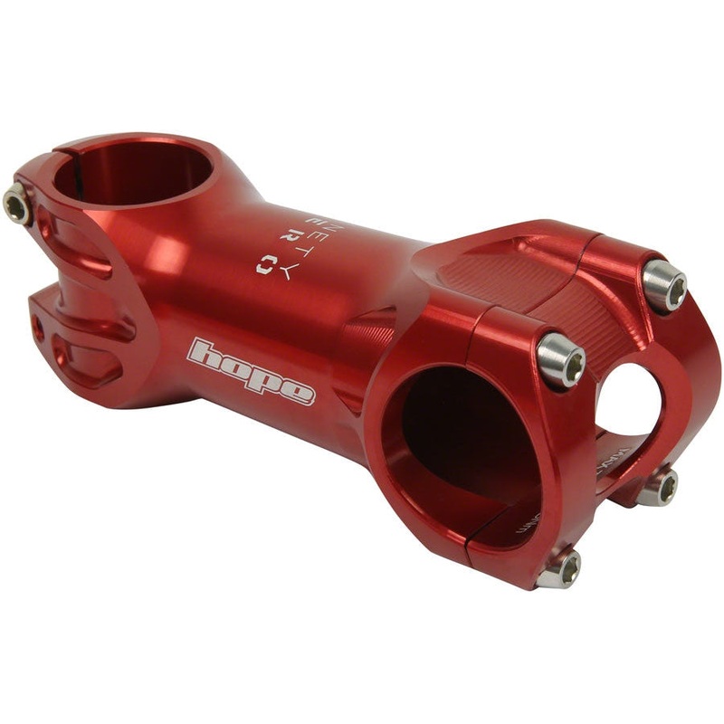 XC Mountain Bike Stem – 31.8 Clamp, +/-0, 1 1/8″, Red 31.8mm 0 Degreess 70mm