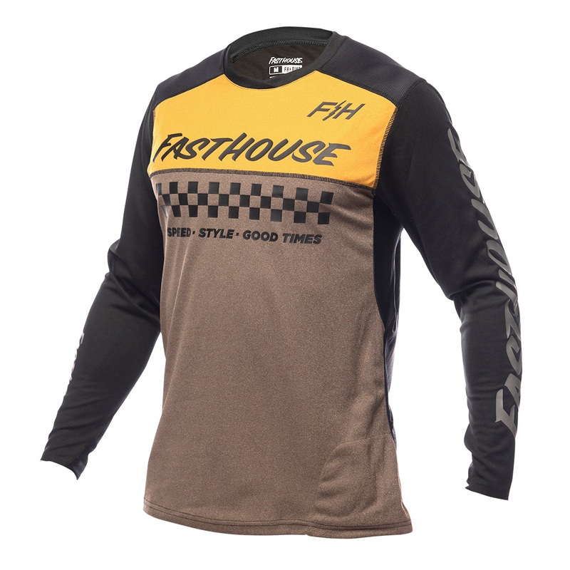 Alloy Mesa LS Jersey – Heather Gold/Brown S