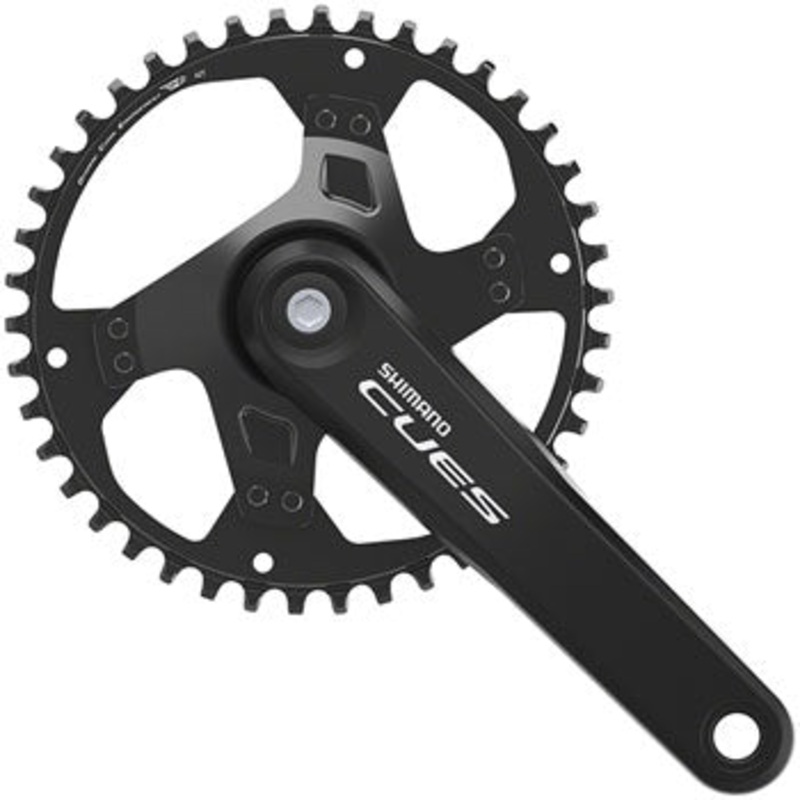 CUES FC-U4000-1 Crankset – 170mm 9/10/11-Speed 42t Riveted Square Taper JIS Spindle Interface BLK