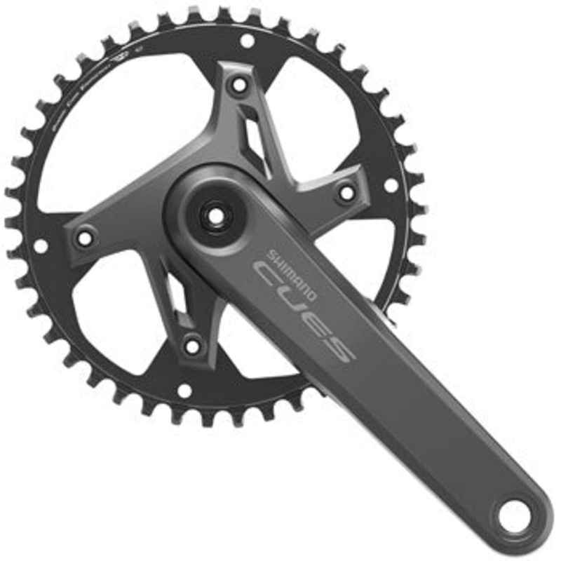 CUES FC-U6000-1 Crankset – 170mm 9/10/11-Speed 42t Asymmetric 110 BCD Hollowtech II BLK