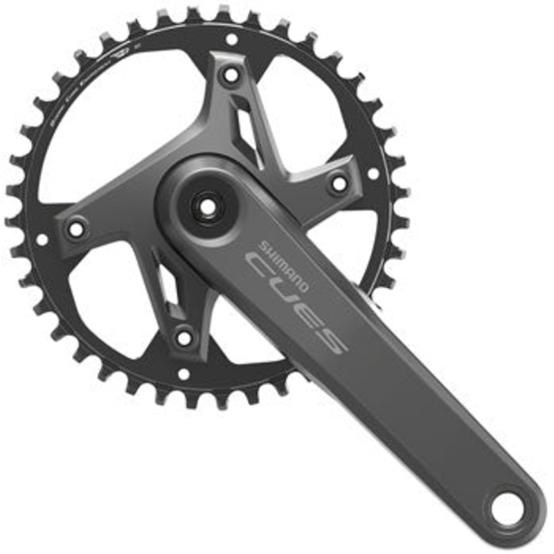 CUES FC-U6000-1 Crankset – 175mm 9/10/11-Speed 40t Asymmetric 110 BCD Hollowtech II BLK