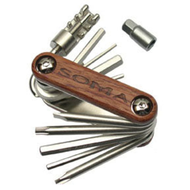 Soma Woodie 11-Function Multi-Tool Wood/Chrome