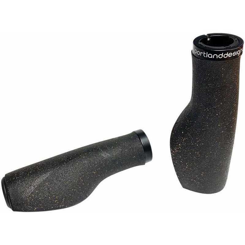 Cork Chop Bike Handlebar Grips – Black, Lock-On Black