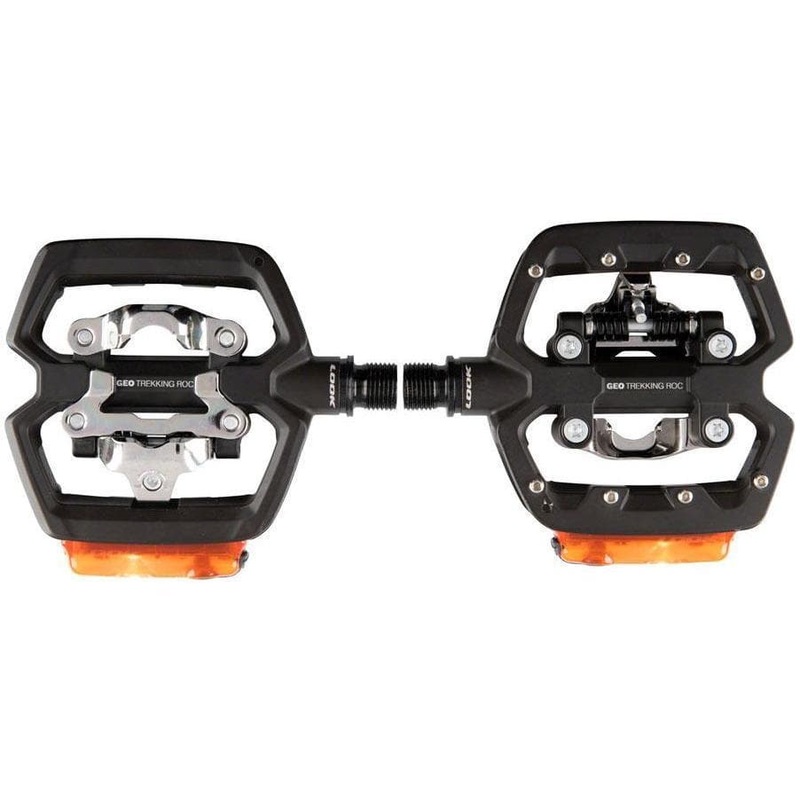 GEO TREKKING ROC VISION Pedals – Single Side Clipless Platform Chromoly 9/16″ BLK Black