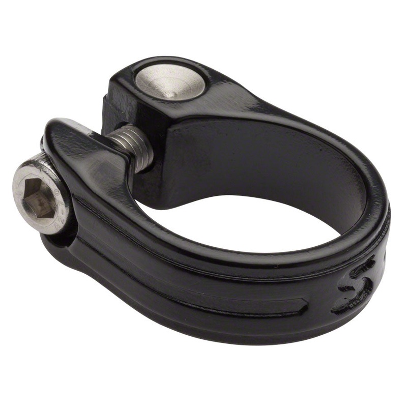 Stainless Seatpost Clamp – 30.0mm Bolt-On Black