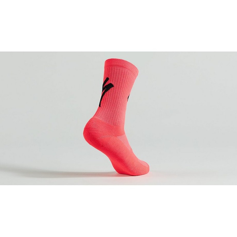 techno mtb tall logo sock imperial red s