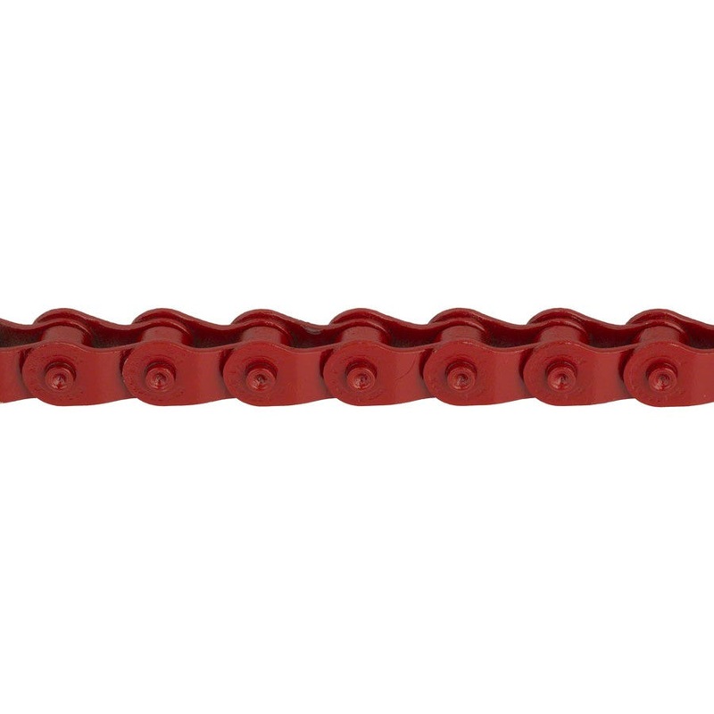 Interlock V2 Chain – Single Speed 1/2″ x 1/8″, 98 Links, Half Link Chain, Red Red
