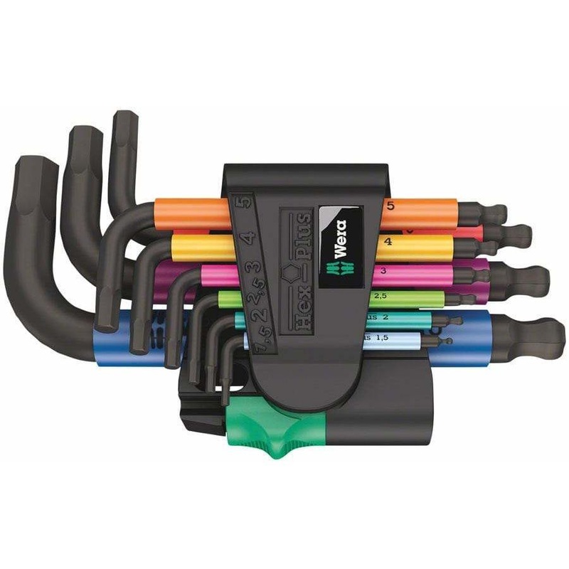 950/9 Hex-Plus Multicolour 2 Bike L-key Set – Metric