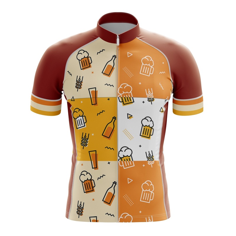 Beer Pattern Cycling Jersey S