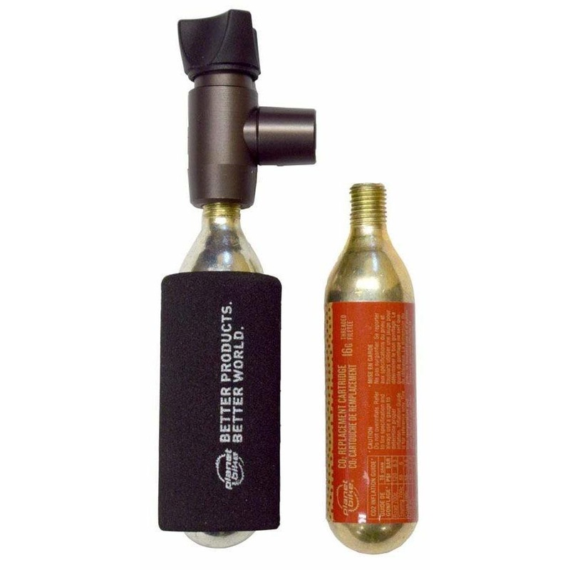 Black Zeppelin CO2 Bike Inflator w/ 2 x 16g Cartridges 16 Grams