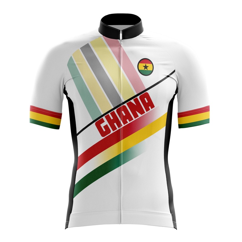 Ghana White Cycling Jersey S