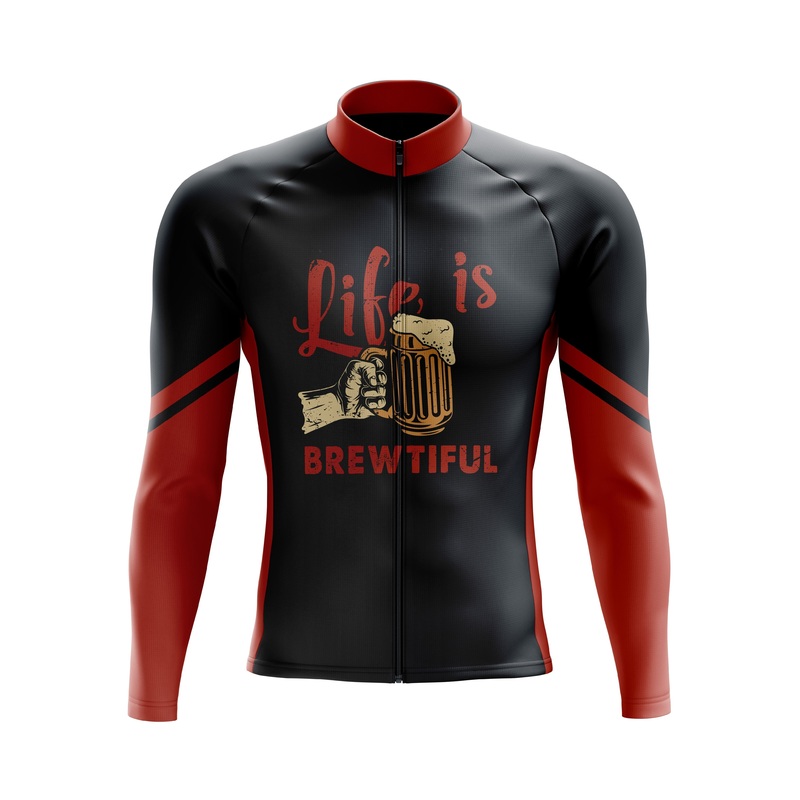 Life Is Brewtiful Long Sleeve Cycling Jersey S Regular