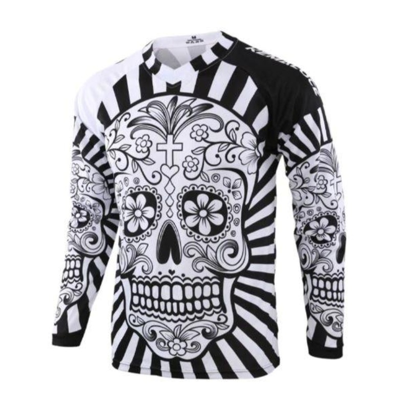 Vintage Skull Long Sleeve Cycling Jersey S Regular