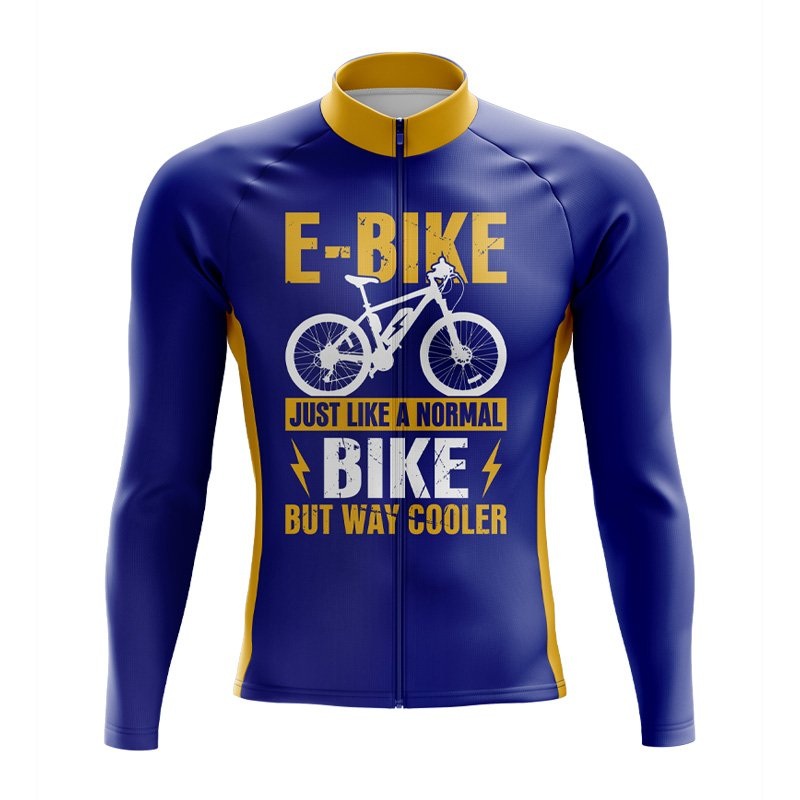 Cool E-Bike Long Sleeve Cycling Jersey S Regular