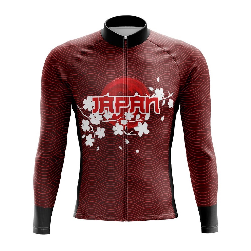 Japan Izumi Long Sleeve Cycling Jersey S Regular Red
