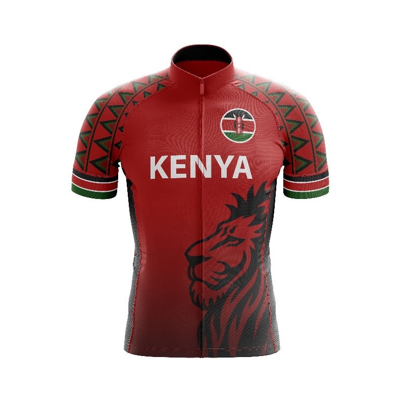 Red Kenya Lion Cycling Jersey S