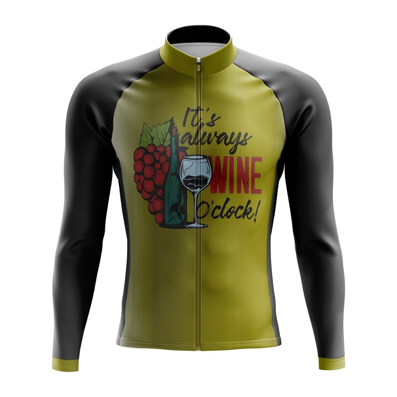 Wine O’Clock Long Sleeve Cycling Jersey S Regular