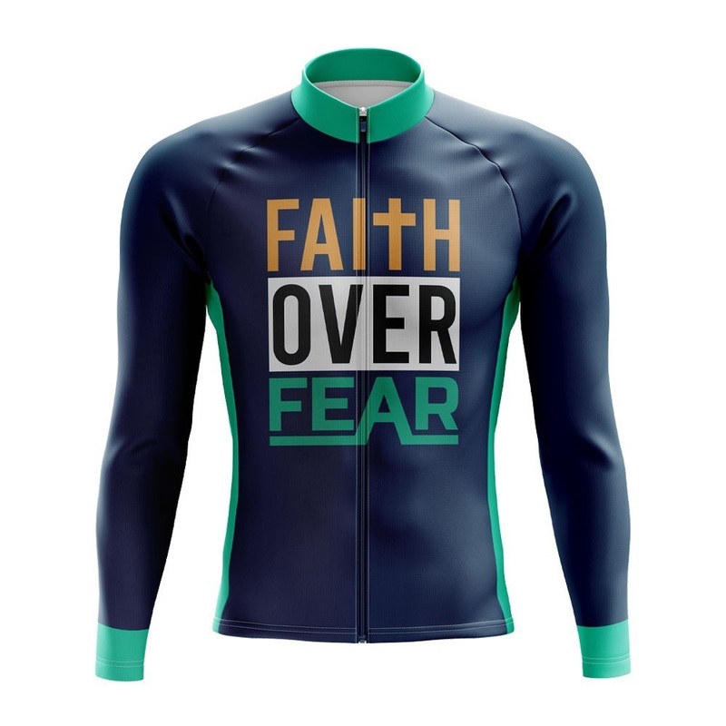 Faith Over Fear Long Sleeve Cycling Jersey S