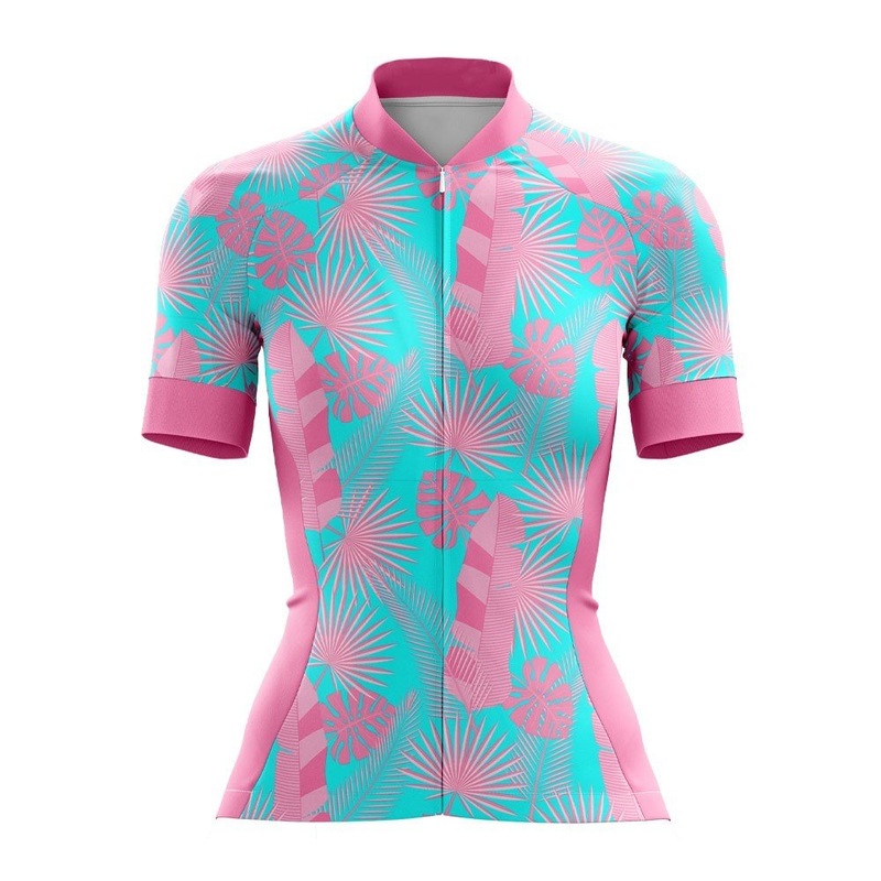 Pink & Blue Botanical Women’s Cycling Jersey S