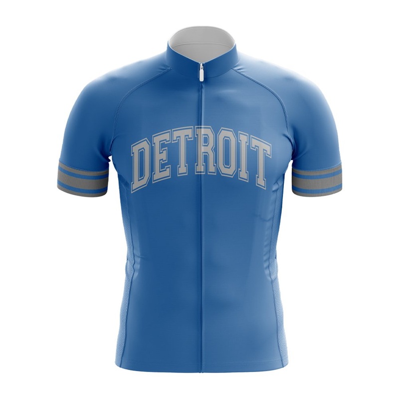 Detroit Football Cycling Jersey S Blue