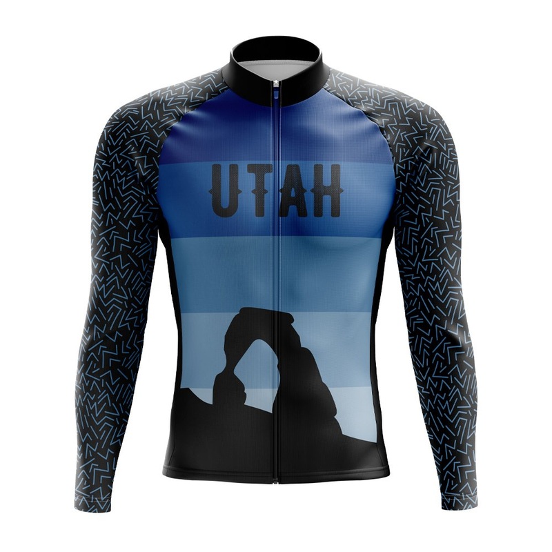 Utah Dusk Long Sleeve Cycling Jersey S