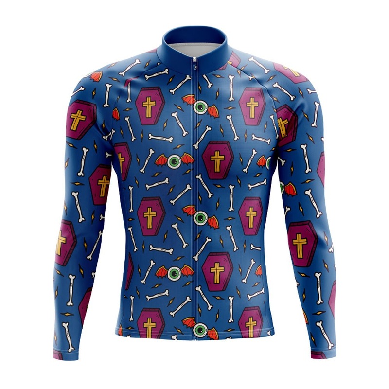 Bat Eyes Long Sleeve Cycling Jersey S