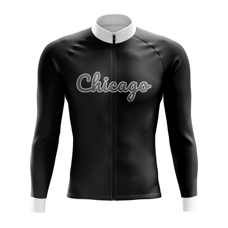 Chicago Baseball Long Sleeve Cycling Jersey S