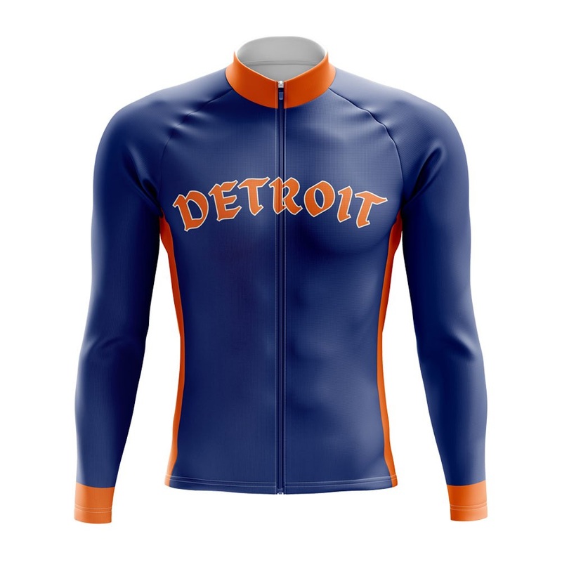 Detroit Baseball Long Sleeve Cycling Jersey S