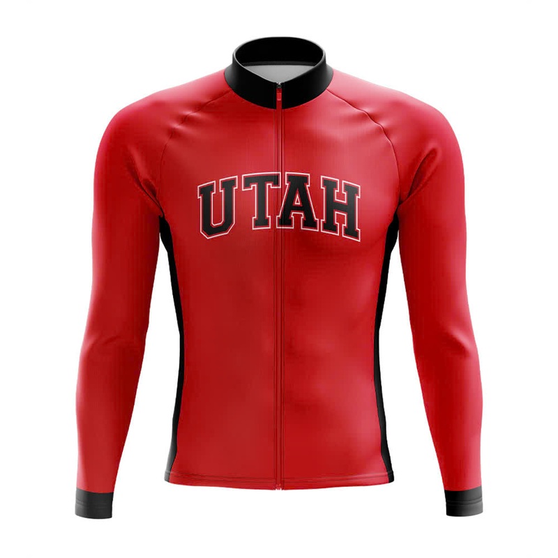 Utah University Long Sleeve Cycling Jersey S