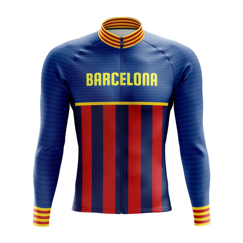 FC Barcelona Long Sleeve Cycling Jersey S