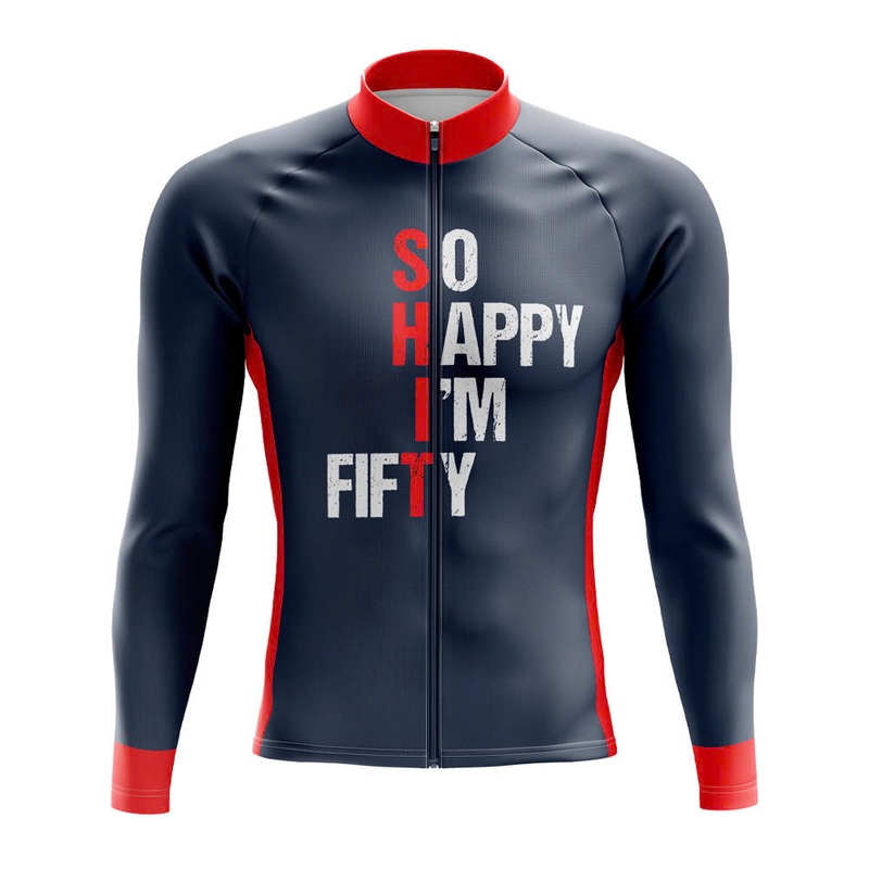 So Happy Im 50 Long Sleeve Cycling Jersey S