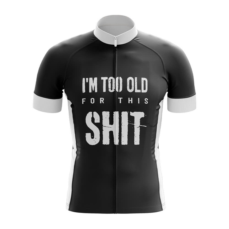 Too Old for This Cycling Jersey S Black