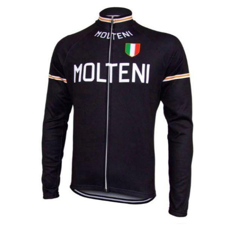 Dark Molteni Retro Long-Sleeve Cycling Jersey S